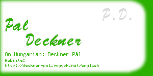 pal deckner business card